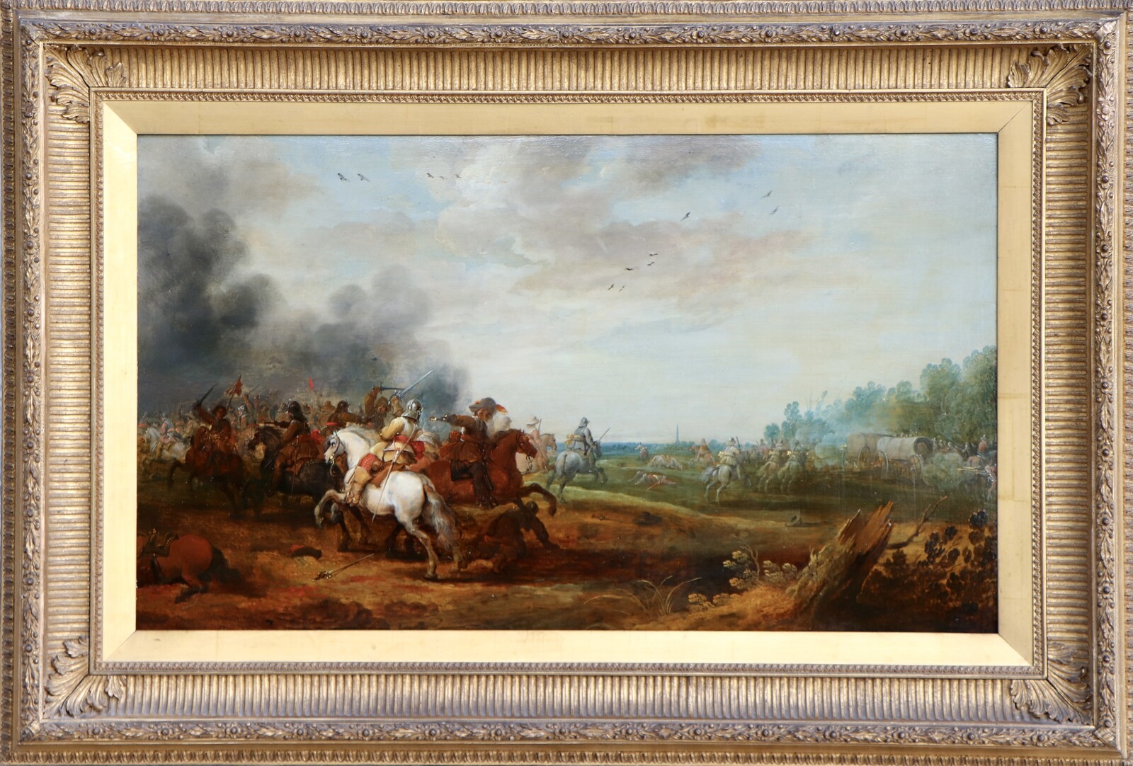 A cavalry battle between Dutch and Spanish horsemen