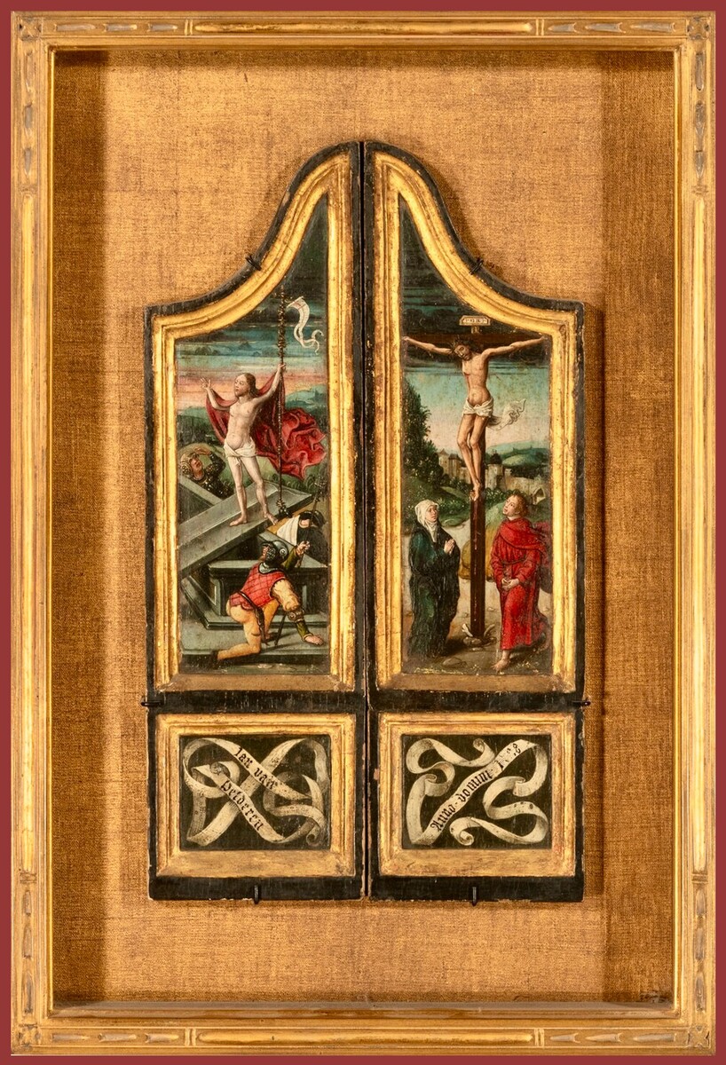 A pair of wings of a small private triptych