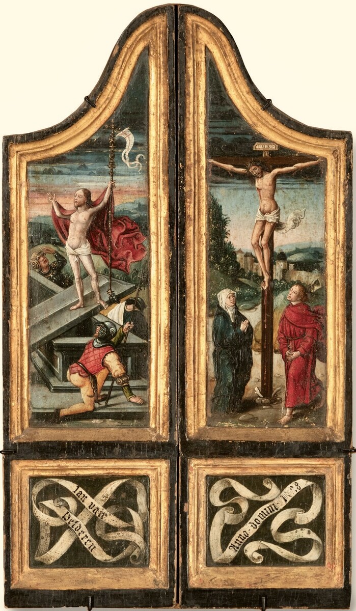 A pair of wings of a small private triptych