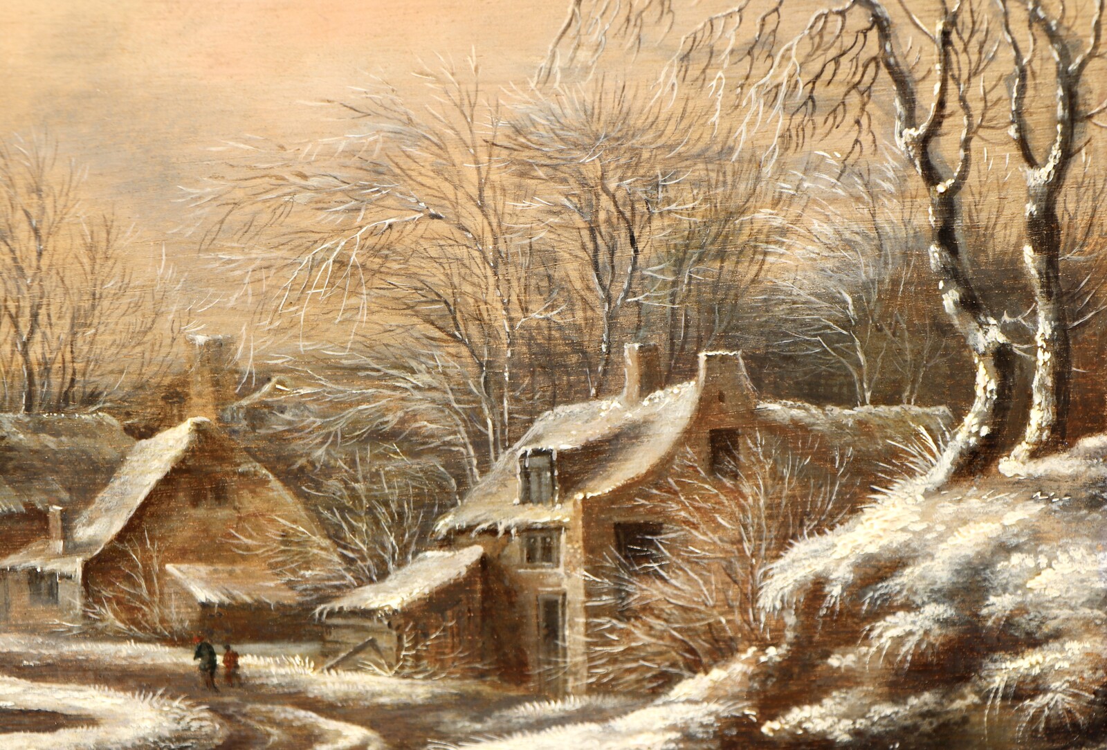 A winter landscape with a view of Haarlem in the back