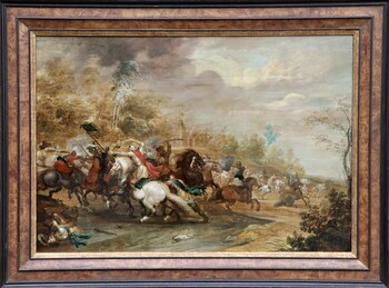 Cavalry battle scene