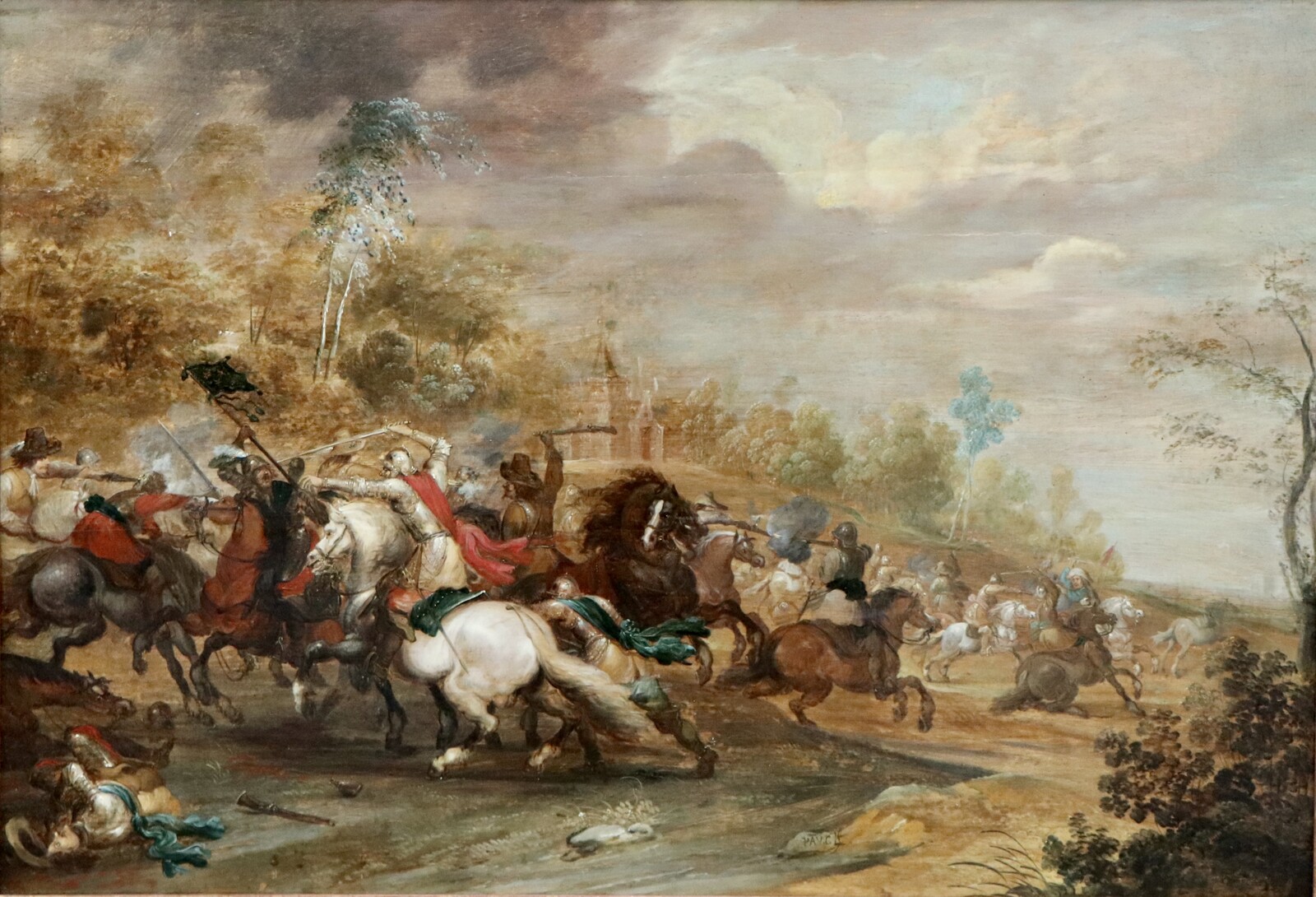 Cavalry battle scene