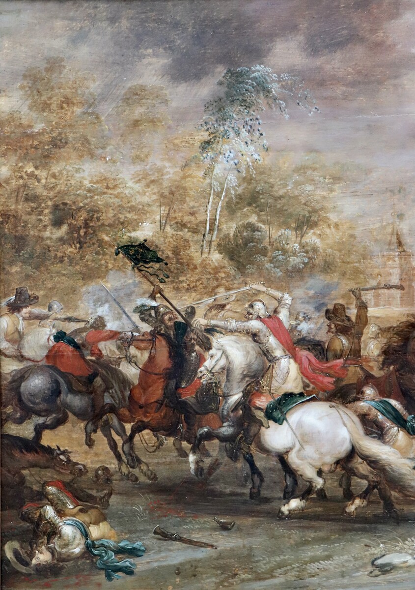 Cavalry battle scene