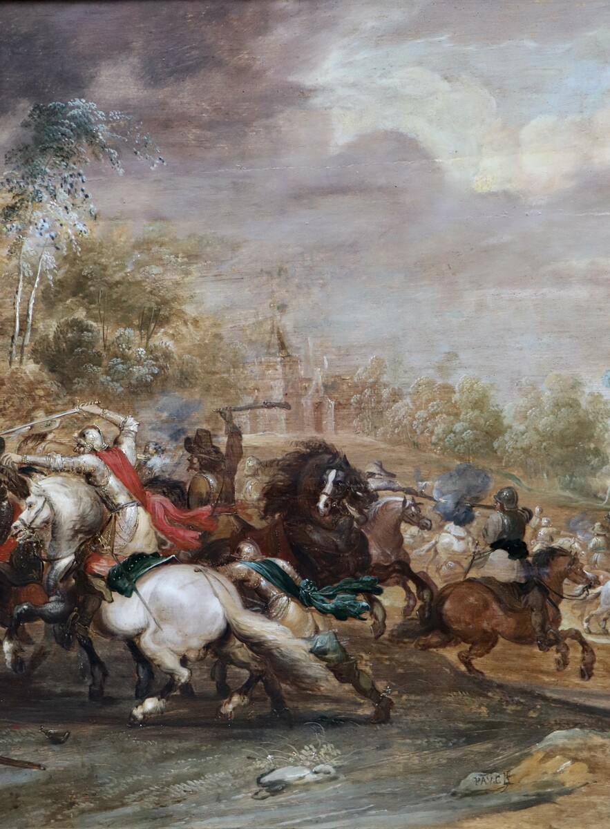 Cavalry battle scene