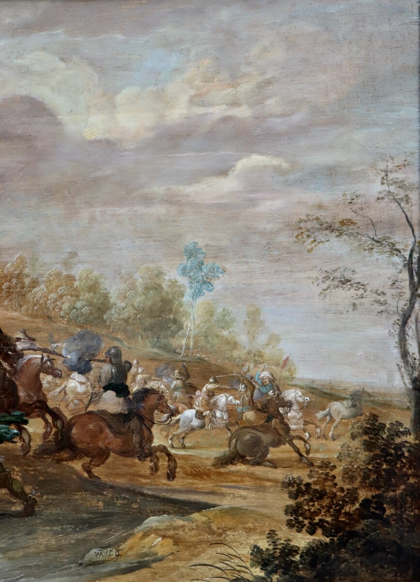 Cavalry battle scene