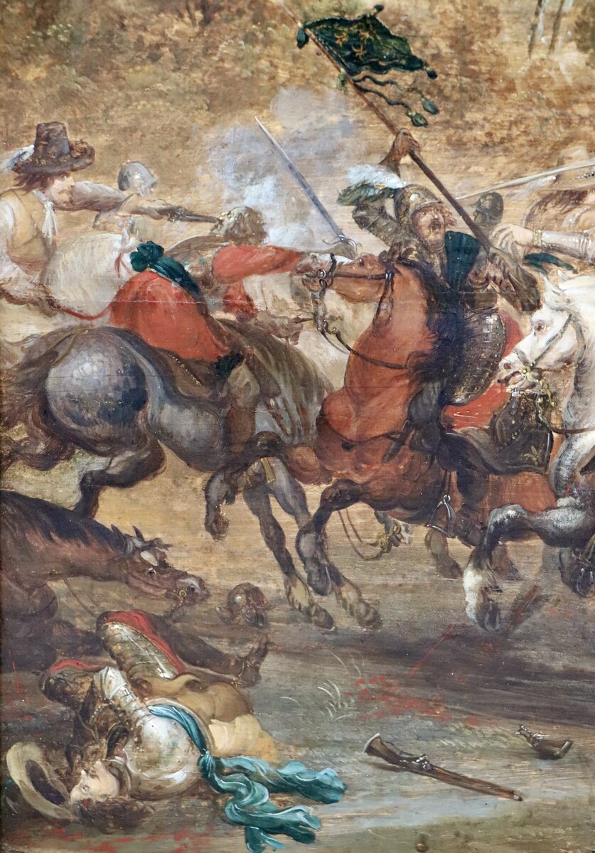 Cavalry battle scene