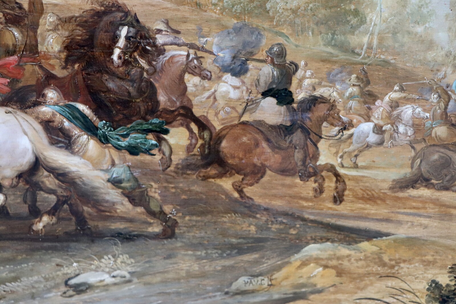 Cavalry battle scene