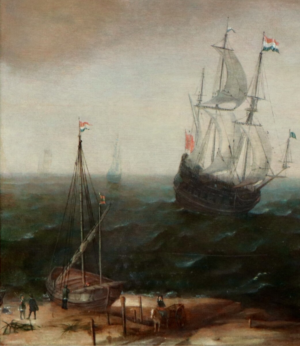 Dutch shipping near the beach