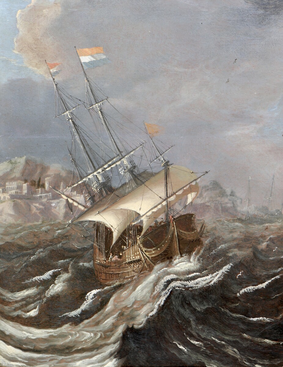 Dutch ships in a storm