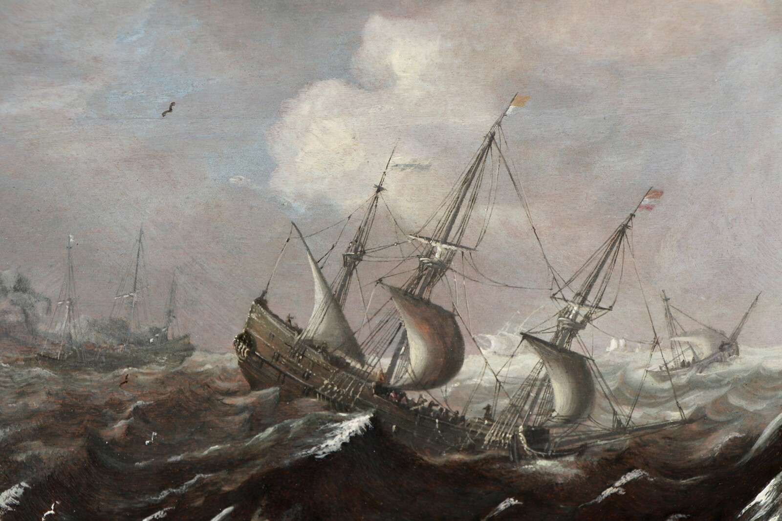 Dutch ships in a storm