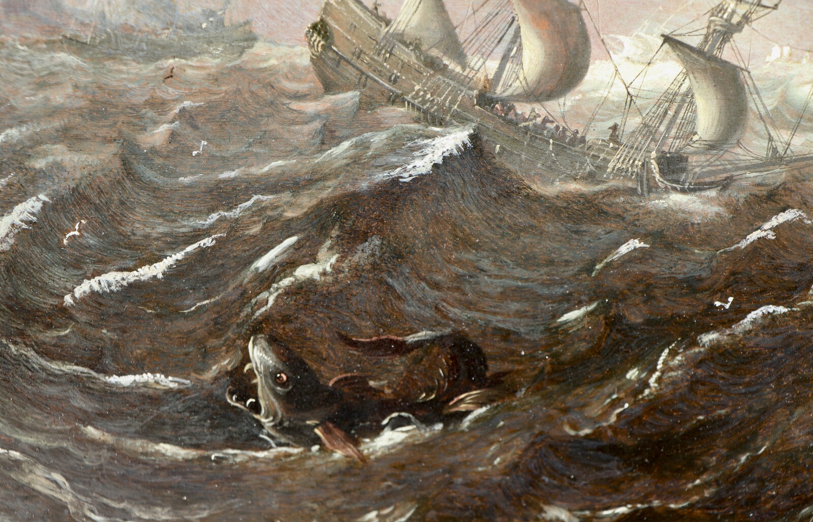 Dutch ships in a storm