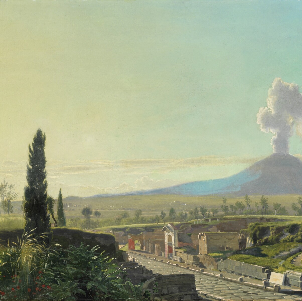 View from Pompei and the Vesuvius