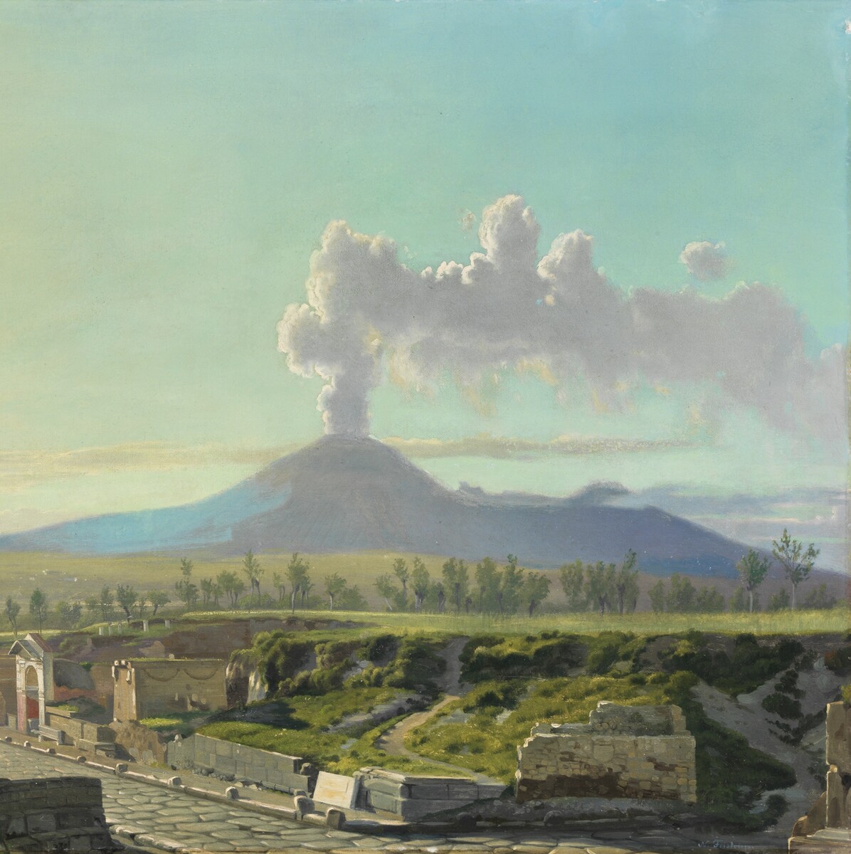 View from Pompei and the Vesuvius